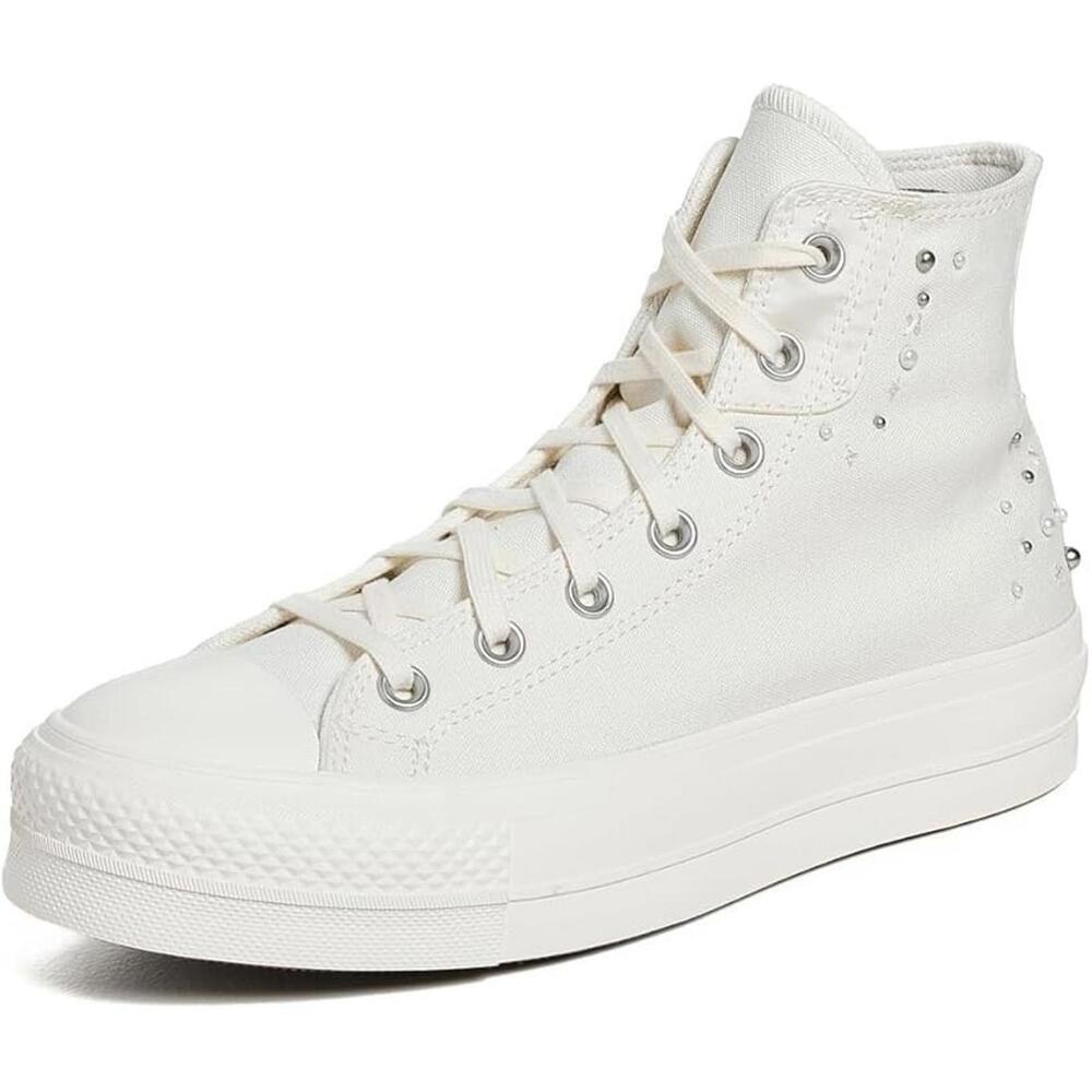 CONVERSE Women's Size 7 Chuck Lift Gems Rhinestones Pearls A12512C Shoes